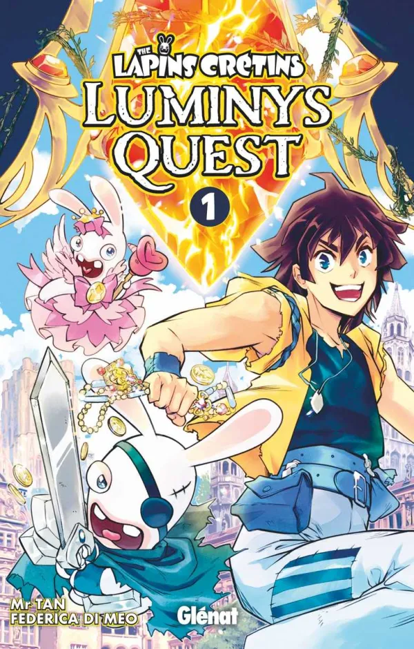 Couverture du tome 1 de The lapins crétins - Luminys Quest